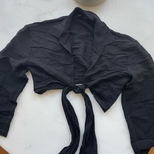 Zara Tie Front Linen Top